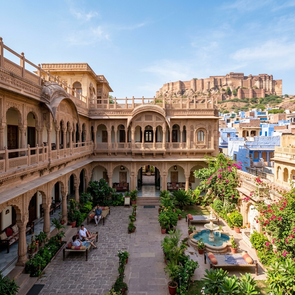 Traditional verified courtyard lodging